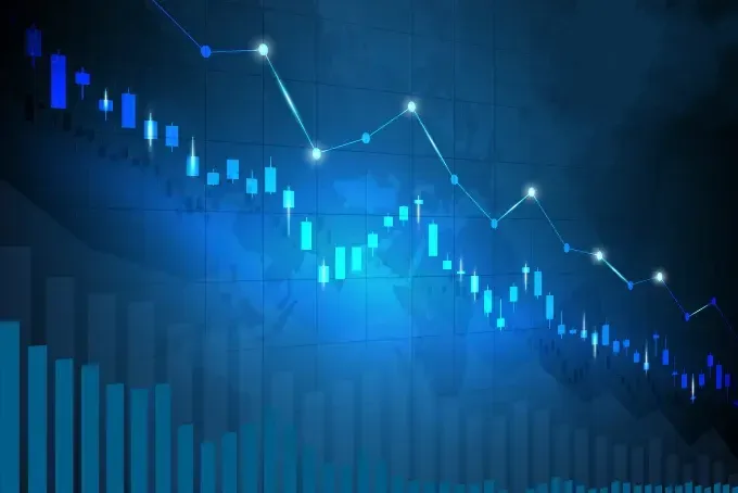 gráfica en ascendencia mercado financiero