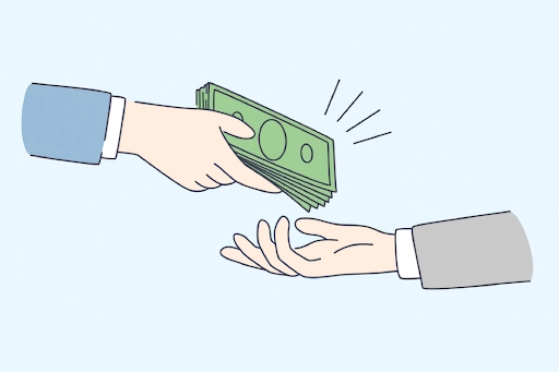 Dinero en mano