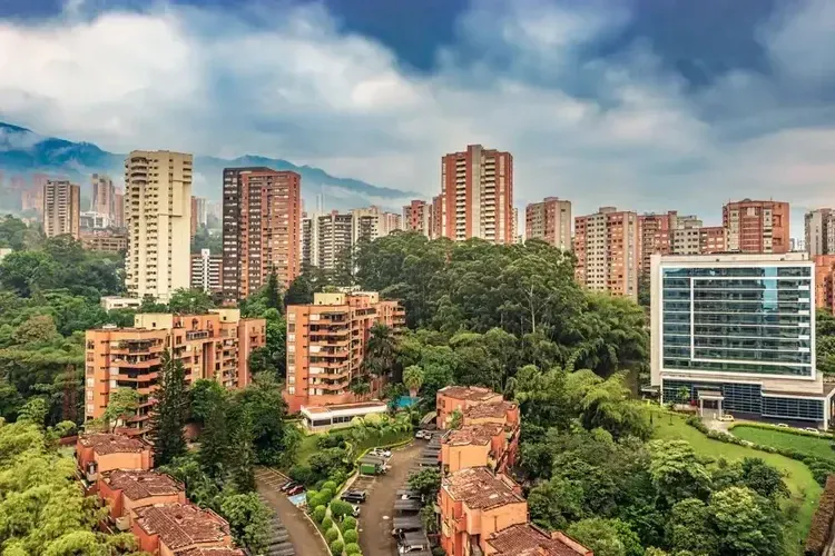 Foto panoramica de Medellín.